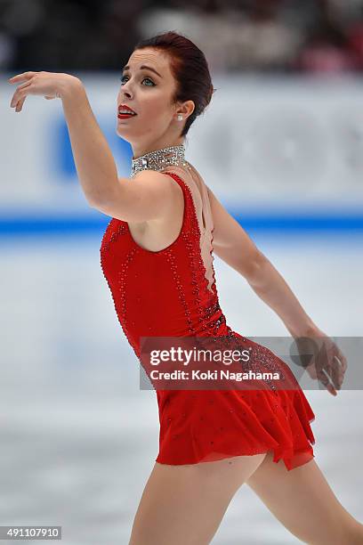 Ashley Wagner of USA competes in the Ladies Singles Free Skating during the Japan Open 2015 Figure Skating at Saitama Super Arena on October 3, 2015...