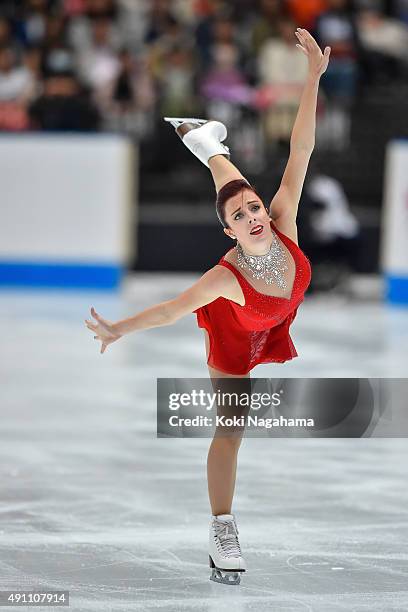 Ashley Wagner of USA competes in the Ladies Singles Free Skating during the Japan Open 2015 Figure Skating at Saitama Super Arena on October 3, 2015...