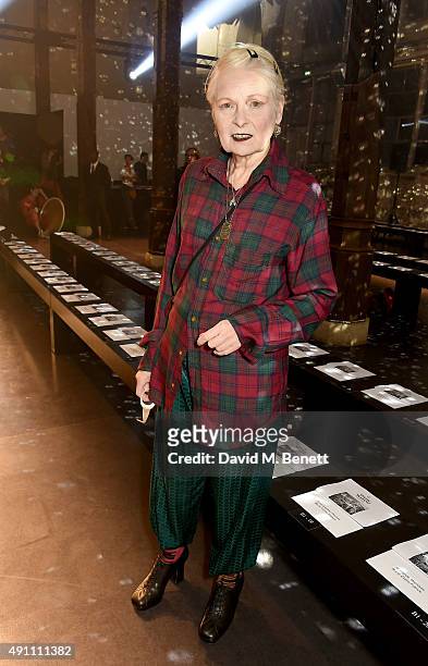Vivienne Westwood attends her show as part of the Paris Fashion Week Womenswear Spring/Summer 2016 on October 3, 2015 in Paris, France.