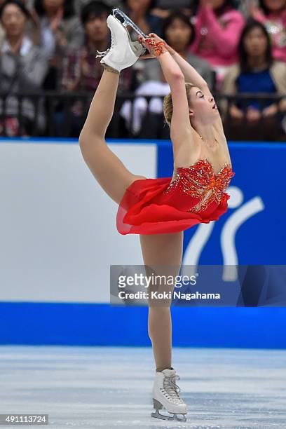 Gracie Gold of USA competes in the Ladies Singles Free Skating during the Japan Open 2015 Figure Skating at Saitama Super Arena on October 3, 2015 in...