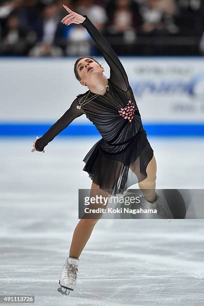 Adelina Sotnikova of Russia competes in the Ladies Singles Free Skating during the Japan Open 2015 Figure Skating at Saitama Super Arena on October...