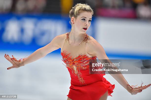 Gracie Gold of USA competes in the Ladies Singles Free Skating during the Japan Open 2015 Figure Skating at Saitama Super Arena on October 3, 2015 in...