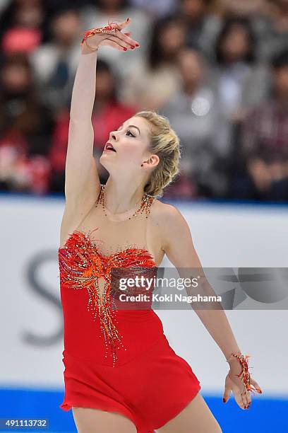 Gracie Gold of USA competes in the Ladies Singles Free Skating during the Japan Open 2015 Figure Skating at Saitama Super Arena on October 3, 2015 in...