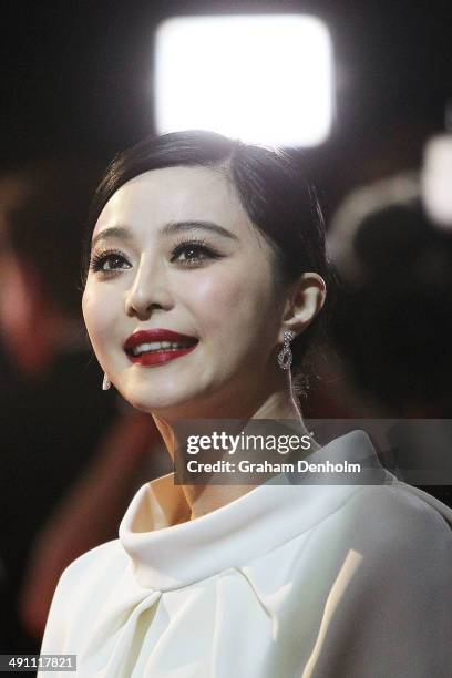 Fan Bingbing poses as she arrives at the Australian premiere of 'X-Men: Days of Future Past" on May 16, 2014 in Melbourne, Australia.