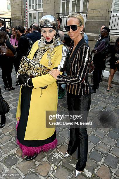 Daniel Lismore and Lady Victoria Hervey attend the Vivienne Westwood show as part of the Paris Fashion Week Womenswear Spring/Summer 2016 on October...