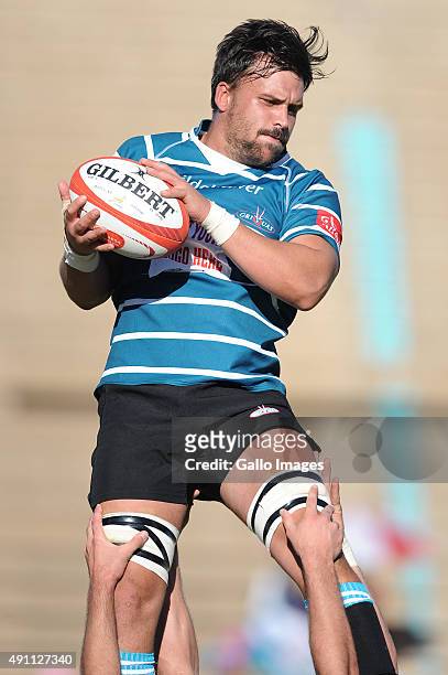 Liebenberg of the ORC Griquas during the Absa Currie Cup match between ORC Griquas and Cell C Sharks at Griquas Park on October 03, 2015 in...