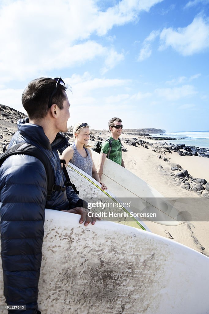 Surfers on the beach