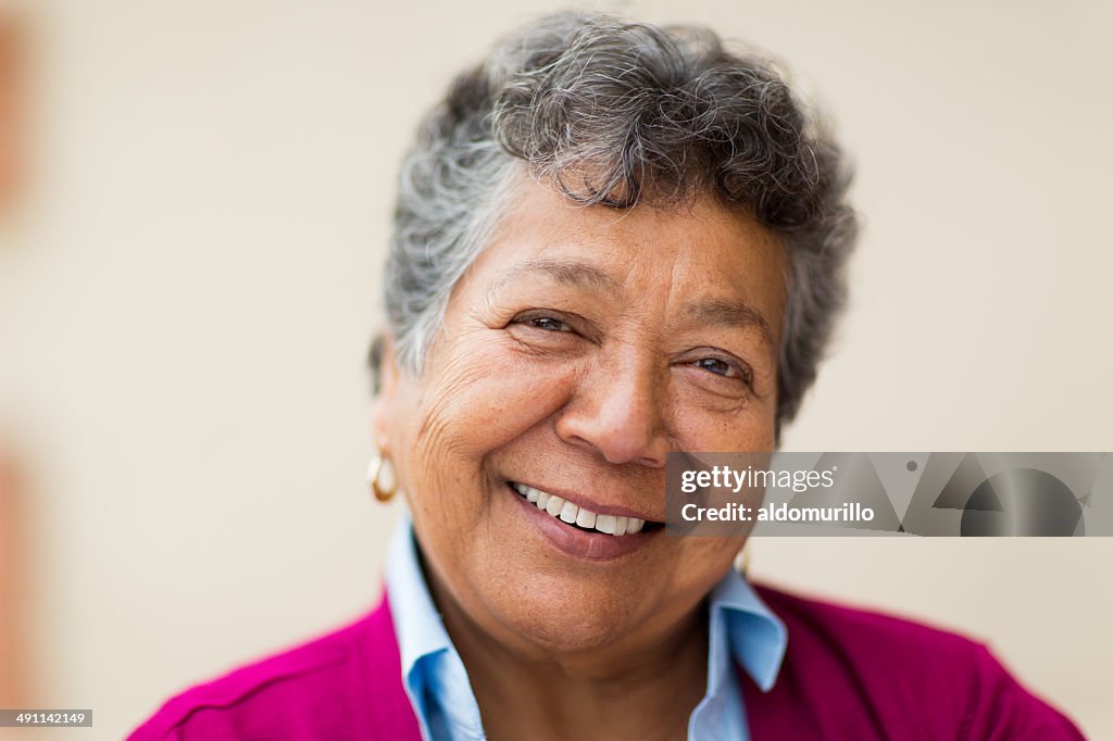 Smiling elderly woman