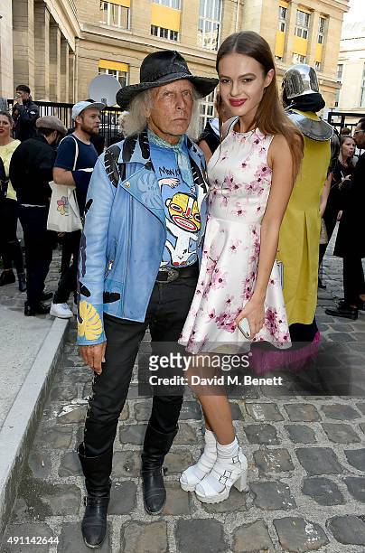 James Goldstein and guest attend the Vivienne Westwood show as part of the Paris Fashion Week Womenswear Spring/Summer 2016 on October 3, 2015 in...