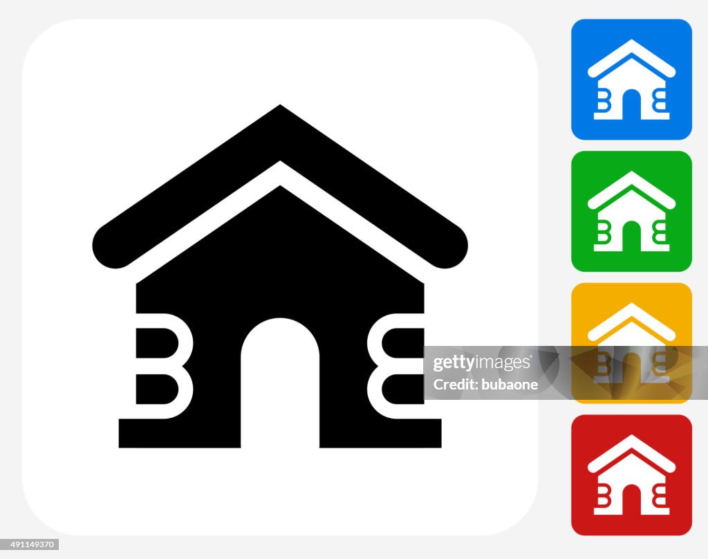 Playhouse Icon Flat Graphic Design