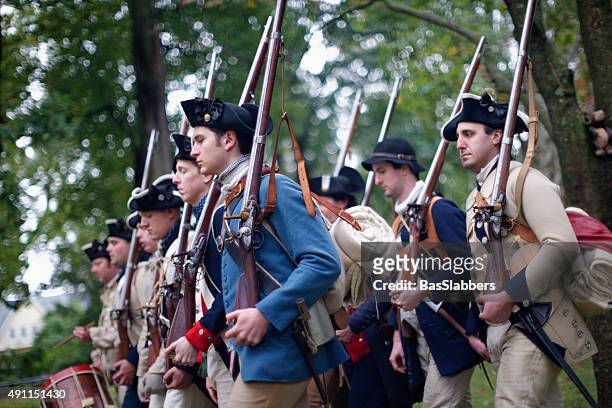 annual historic revolutionary germantown festival, northwest philadelphia, pa - militia stock pictures, royalty-free photos & images