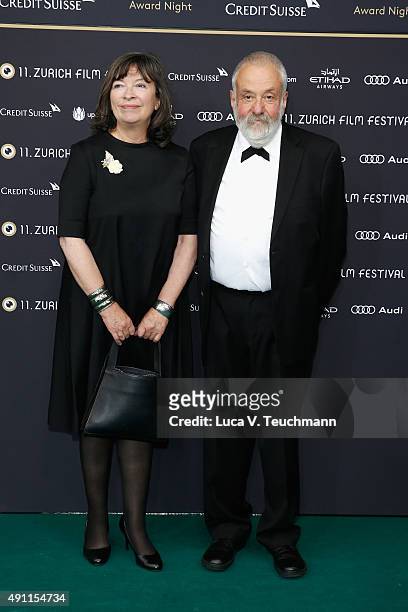 Marion Bailey and Mike Leigh attend the Award Night during the Zurich Film Festival on October 3, 2015 in Zurich, Switzerland.