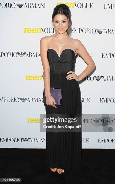 Actress Kira Kosarin arrives at Teen Vogue's 13th Annual Young Hollywood Issue Launch Party on October 2, 2015 in Los Angeles, California.