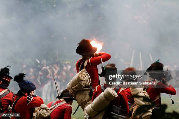 annual historic revolutionary germantown festival, northwest philadelphia, pa - amerikaanse onafhankelijkheidsoorlog stockfoto's en -beelden