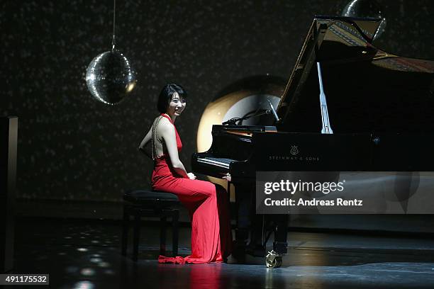 Claire Huangci performs at the Award Night Ceremony during the Zurich Film Festival on October 3, 2015 in Zurich, Switzerland.