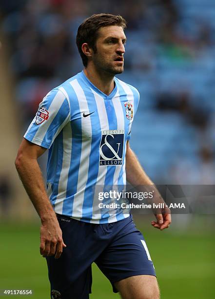 Sam Ricketts of Coventry City during the Sky Bet League One match between Coventry City and Shrewsbury Town at Ricoh Arena on October 3, 2015 in...