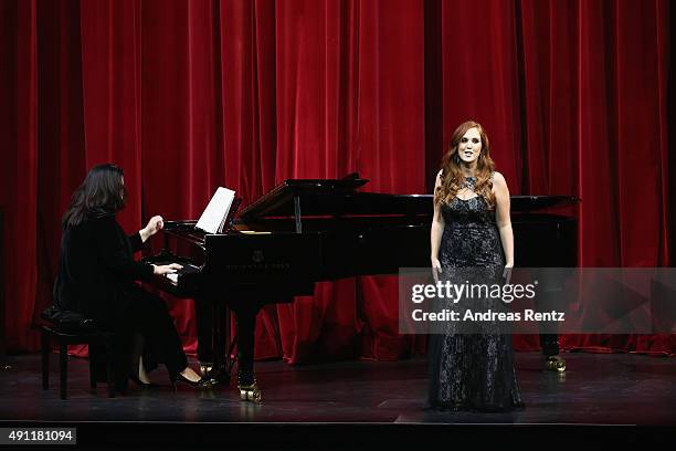 Singer performs onstage at the Award Night Ceremony during the Zurich Film Festival on October 3, 2015 in Zurich, Switzerland.