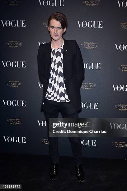 Gareth Pugh attends the Vogue 95th Anniversary Party : Photocall as part of the Paris Fashion Week Womenswear Spring/Summer 2016 on October 3, 2015...