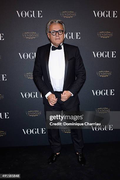 Giuseppe Zanotti attends the Vogue 95th Anniversary Party : Photocall as part of the Paris Fashion Week Womenswear Spring/Summer 2016 on October 3,...