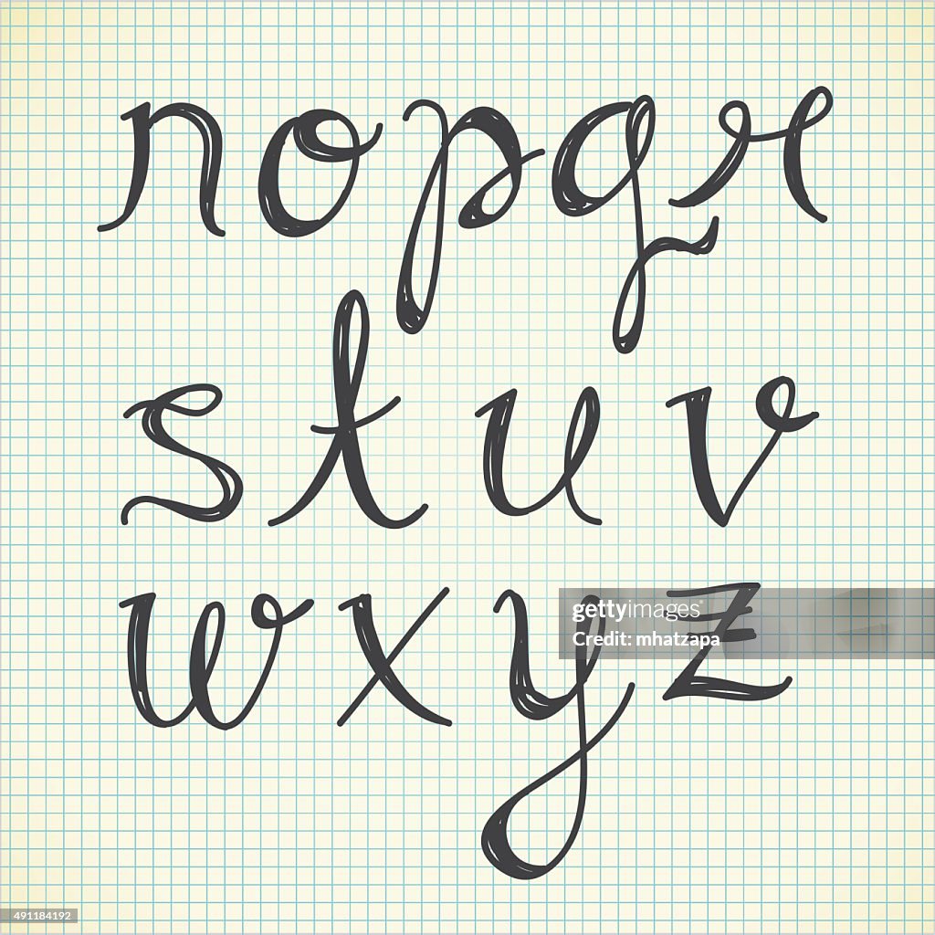 Hand Drawn Script Letters Doodle High-Res Vector Graphic - Getty Images