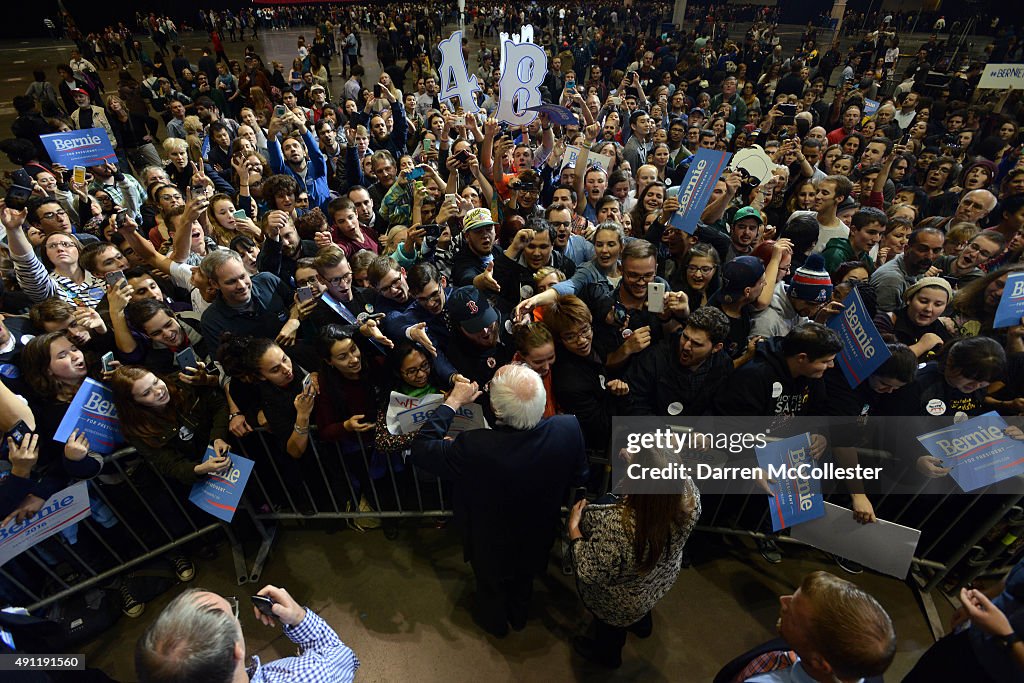 Democratic Presidential Candidate Bernie Sanders Holds Rally At Boston Convention Center