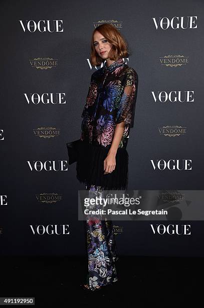 Candela Novembre attends the Vogue 95th Anniversary Party on October 3, 2015 in Paris, France.
