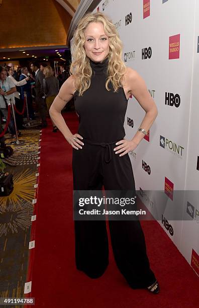 Actress Teri Polo attends the Point Foundation's Annual Voices On Point Gala at the Hyatt Regency Century Plaza on October 3, 2015 in Los Angeles,...