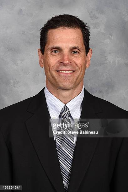 Don Sweeney of the Boston Bruins poses for his official headshot for the 2015-2016 season on September 18, 2015 at the TD Garden in Boston,...