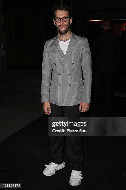 Simon Porte Jacquemus arrives at Vogue 95th Anniversary Party as part of the Paris Fashion Week Womenswear Spring/Summer 2016 on October 3, 2015 in...