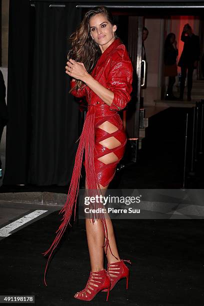 Izabel Goulart arrives at Vogue 95th Anniversary Party as part of the Paris Fashion Week Womenswear Spring/Summer 2016 on October 3, 2015 in Paris,...