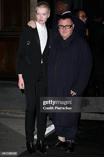 Ruth Bell and Albert Elbaz arrive at Vogue 95th Anniversary Party as part of the Paris Fashion Week Womenswear Spring/Summer 2016 on October 3, 2015...