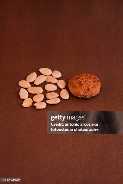spanish almond polvorones. - polvorón stock pictures, royalty-free photos & images