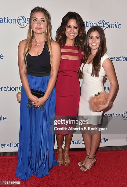 Neriah Shae Fisher, TV host Brooke Burke-Charvet and Sierra Sky Fisher attend Operation Smile's 2015 Smile Gala at the Beverly Wilshire Four Seasons...