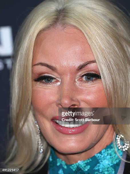 Janet Roach, of the Real Housewives of Melbourne arrives at the Australian premiere of 'X-Men: Days of Future Past" on May 16, 2014 in Melbourne,...