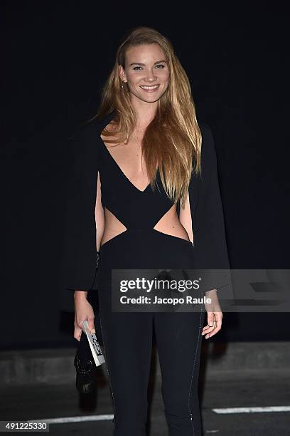 Fiammetta Cicogna is seen arriving at Vogue 95th Anniversary Party during the Paris Fashion Week - Ready To Wear S/S 2016 : Day Five on October 3,...