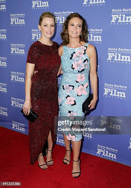 Actors Elizabeth Banks and Diane Lane attend the Santa Barbara International Film Festival Annual Kirk Douglas Award for Excellence in Film honoring...