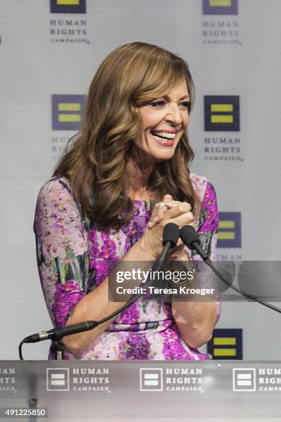 Actress Allison Janney speaks at the 19th Annual HRC National Dinner at Walter E. Washington Convention Center on October 3, 2015 in Washington, DC.