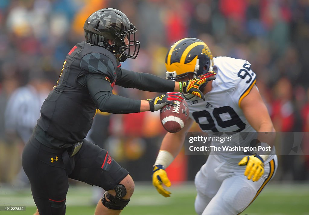 Michigan play the University of Maryland in college football