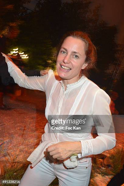 Journalist/writer Colombe Schneck attends the 'Bonpoint Cocktail' at L'Orangerie du Jardin du Luxembourg on October 03, 2015 in Paris, France.