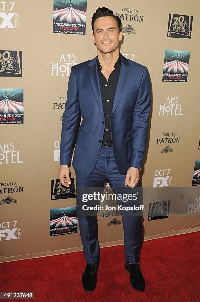 Actor Cheyenne Jackson arrives at the Premiere Screening Of FX's "American Horror Story: Hotel" at Regal Cinemas L.A. Live on October 3, 2015 in Los...