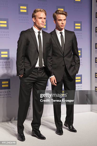 Austin Rhodes and Aaron RhodesÊattend the 19th Annual HRC National Dinner at Walter E. Washington Convention Center on October 3, 2015 in Washington,...