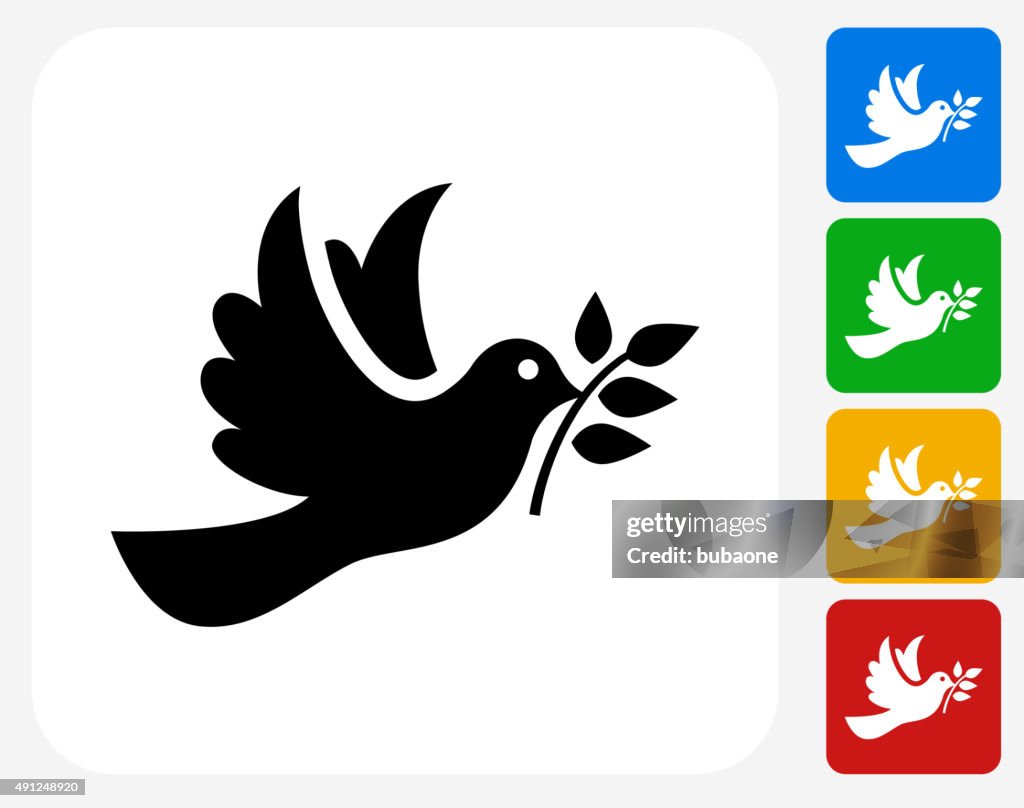 Dove Icon Flat Graphic Design