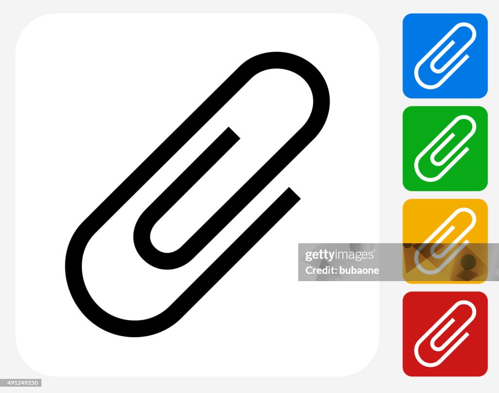 Paper Clip-Symbol flache Grafik Design