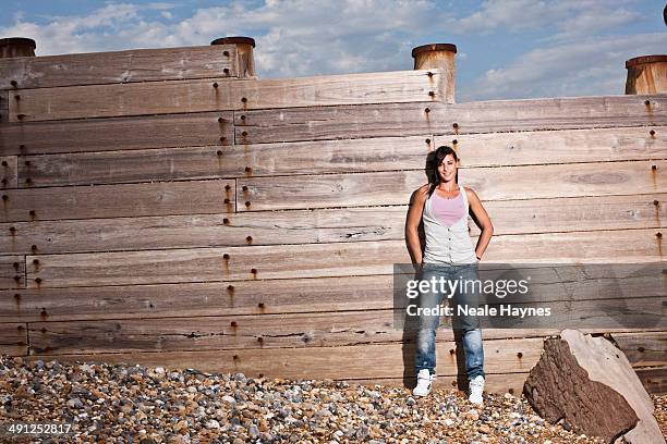 Tennis player Flavia Pennetta is photographed in Brighton, England.