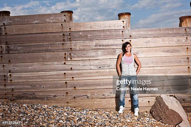 Tennis player Flavia Pennetta is photographed in Brighton, England.