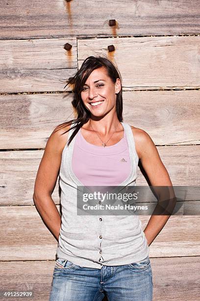 Tennis player Flavia Pennetta is photographed in Brighton, England.