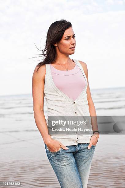 Tennis player Flavia Pennetta is photographed in Brighton, England.