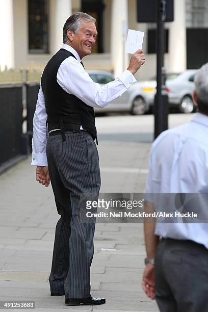 Charles Delevingne, father of the bride to Poppy, is seen running errands on the day of his daughter Poppy Delevingne's Wedding to James Cook on May...