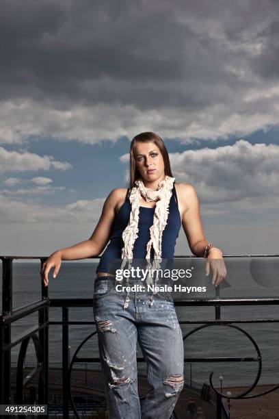 Tennis player Anastasia Pavlyuchenkova is photographed in Brighton, England.