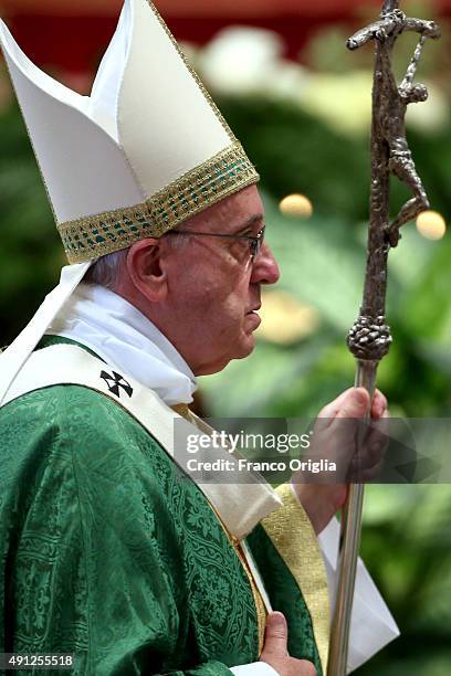 Pope Francis leads a mass for the opening of the Synod on the themes of family at St. Peter's Basilica on October 4, 2015 in Vatican City, Vatican....